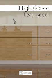 High Gloss Teak Veneer High Gloss Kitchen Cabinets Wood Cabinet Doors Gloss Kitchen Cabinets