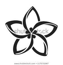 Plumeria Flower Icon Simple Illustration Of Plumeria Flower Vector Icon For Web Design Isolated On White Background Flower Icons Simple Illustration Plumeria