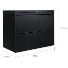 Provides side to side filing. Alera Two Drawer Lateral File Cabinet Black On Sale Overstock 4026388