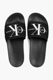 Find stylish moccasins, memory foam flip flops, & clogs. Calvin Klein Slippers Slide Monogram Men S Shoes Differenta Com