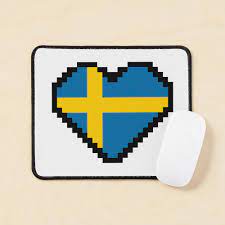 Swedish Flag Pixel Art, Sweden Flag pixel art