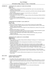 administrative assistant support resume