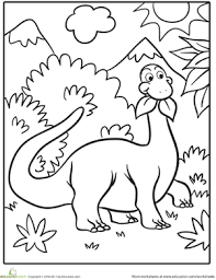 These free, printable halloween coloring pages for kids—plus some online coloring resources—are great for the home and classroom. Cute Dinosaur Worksheet Education Com Dinosaur Coloring Pages Dinosaur Coloring Dinosaur Coloring Sheets