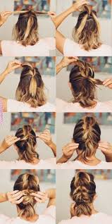Einfache Kurze Hochsteckfrisuren Kurzhaar Mittellanges Haar Frische Freizeit Einfac Short Hair Styles Easy Hair Styles Short Hair Styles