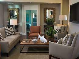 Grey Fabric And Dark Floors Small Living Rooms Hgtv Living Room Grey Furniture Living Room