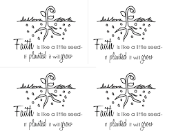 Faith Is Like A Seed Printable Handout Faith Crafts Activity Day Girls Sunday School Lessons