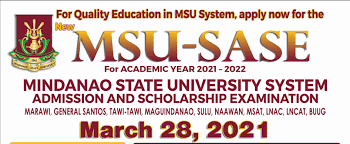 Msu Sase Cet Shsee Online Application Mindanao State University