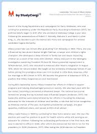 Leadership: The Case of Hillary Clinton