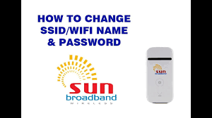 How To Change Wifi Name Password Of Sun Broadband Pocket Wifi Youtube