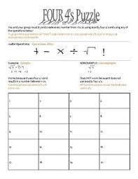 In This Well Known Numeracy Puzzle From Jo Boaler Students Use Order Of Operations And Four 4 S To Yield Every Num Order Of Operations Bilingual Math Teaching