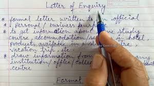 Letter Of Enquiry For Class 10 12 Cbse Format And A Sample Letter Youtube Formal Letter Writing Format Of Formal Letter Lettering