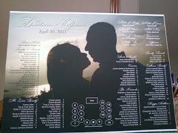 Seating Chart Used An Engagement Pic And Placed It In
