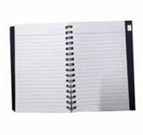 Black And White Paper And PVC Wire O Bind Diary