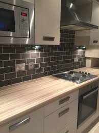 Grey Tiles Cream Kitchen Hyperion Graphite Grey Trendy Kitchen Tile Urban Kitchen Kitchen Renovation