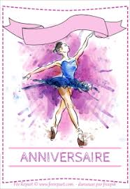 Carte D Invitation Anniversaire Ballerine A Telecharger Pour Les Petites Danseuses Carte Invitation Anniversaire Invitation Anniversaire Carte Invitation
