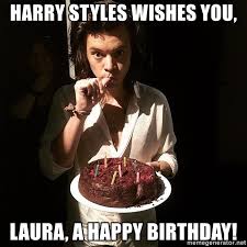 Open & share this gif harry styles, 2016, happy birthday, with everyone you know. Harry Styles Wishes You Laura A Happy Birthday Harry Frog Styles Meme Generator