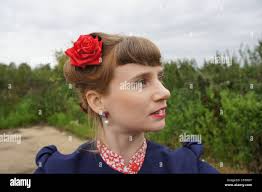 Red rose lips wedding hi-res stock photography and images