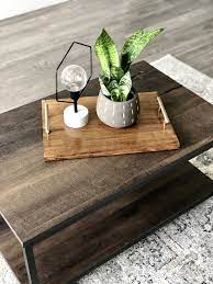 Handmade Modern Wooden Serving Tray Custom Serving Tray Wooden Serving Trays Coffee Table Tray