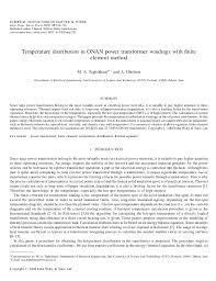 Transformer distributiors in turkey mail : Pdf Temperature Distribution In Onan Power Transformer Windings With Finite Element Method Ahmad Gholami Academia Edu