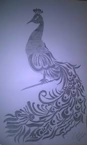 I saw sketches of a bird and. Peacock Pencil Sketch Saanvi Arts Drawings Illustration Animals Birds Fish Birds Peacocks Artpal