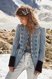 Free shipping & returns available. Denim Seamed And Structured Jacket Free People