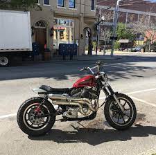 Introducing Blitzentracker To My Fave Spots Bespokecoffeenc Harleydavidson Sportster Tracker Bob Harley Scrambler Harley Davidson Sportster Scrambler