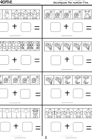 This Is A Free Kindergarten Decomposing Numbers Worksheet Students H Kindergarten Subtraction Worksheets Numbers Kindergarten Decomposing Numbers Kindergarten