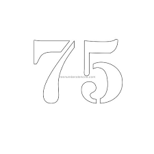 Free printable number stencils for kids and teens. Free 4 Inch 75 Number Stencil Freenumberstencils Com