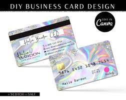 Of each transaction (minimum $10) †. Hologram Card Business Card Template Scotch And Salt