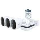 Pro 4 Spotlight Camera Security Bundle with 3 Wire-Free Indoor/Outdoor 2K Cameras - White - Only at Best Buy Arlo