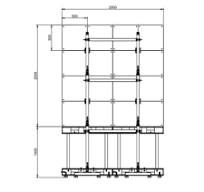 Off-ground LED Screen Display Stand 2*2m China Factory