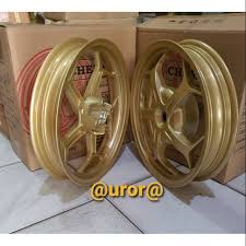 Velg gold doff vario 150 tahun baru warna velg juga harus baru boskuuu happy weekendd follow dulu aja barang velg source: Velg Racing Chemco Vario 125 Vario 150 Palang Y Warna Gold Shopee Indonesia