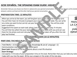 Gcse Spanish New Aqa Gcse 9 1 Summary Guide Foundation Higher Teaching Resources