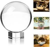 MerryNine K9 Crystal Ball with Stand for Photography Crystal Sphere Lens  Crystal Ball(80mm/3.14" with 35mm Stand)