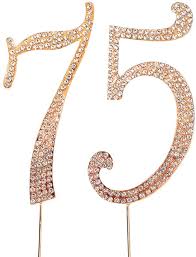 Cake theme idea man 75th birthday. Buy Magjuche Gold 75 Crystal Cake Topper Number 75 Rhinestones 75th Birthday Cake Topper Men Or Women Birthday Or 75th Anniversary Party Decoration Supply Online In Indonesia B07mw5t9jc