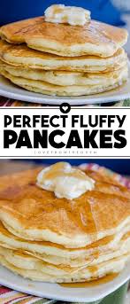 This Homemade Fluffy Pancake Recipe Is Just As Easy To Make As A Box Pancake Mix Easy Homemade Pancake Recipe Fluffy Pancake Mix Recipe Easy Homemade Pancakes