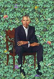 The piece has more critically been described as weird and that the president sits awkwardly perched on the edge of his chair. President Barack Obama Painting Wikipedia