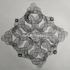 My First Sketch A Simple Padi Kolam For Competitions Step By Step Demo For More Such Arts Visit My Youtube Channel Br Art Padi Kolam Kolam Designs