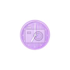 Press j to jump to the feed. Closeup Purple Circle Wall Clock For Decoration Show 7 Oclock Wall Stickers 7 Clipping Path Alarm Myloview Com