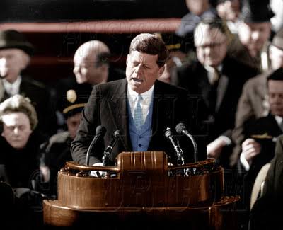 US Pres John F. Kennedy JFK Inauguration Speech color photo 1961 - I10087 |  eBay