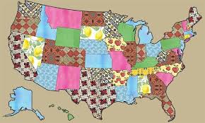 In this coloring book for adults, 31 stunning new designs offer a wild take on the twisted teardrop shapes known as persian pickles or paisleys. Usa Patchwork Map Quilt Pattern Diy Stencils To Create United States Patterns Monograms Stencils Diy Projects