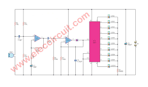 Here is a circuit of a led sequencer / chaser using cd 4017 and ne555 ic. Led Dancing Light Circuit With Music Eleccircuit Com