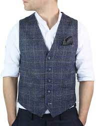 Homme costume gilet cranté plaid laine chevrons tweed gilet décontracté formel affaires groomman pour mariage vert/noir/vert/gris de la boutique en ligne | aliexpress mobile. Herren Tweed Kariert Stachelig Scheuklappen Weste Gilet Klassisch Smart Casual Herringbone Ebay