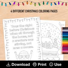 Young readers can enjoy more of gaston®'s adventures in gaston® goes to mardi gras and sample rice's other children's stories with favorites such as texas jack at the alamo. Twas The Night Before Christmas Coloring Worksheets Teaching Resources Tpt