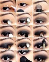 black smokey eye makeup tutorial by