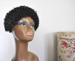 Vintage 1950s Black Ribbon Toque Hat