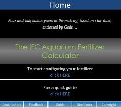 Ifc Aquarium Fertilizer Calculator Uk Aquatic Plant Society