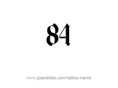 Eighty Four-84 Number Tattoo Designs - Page 3 of 4 - Tattoos with ...