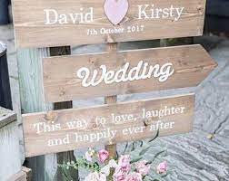 Wedding Sign Post Personalised Wooden Arrow Sign Rustic Sign Post Personalised Wedding Sign Wedding Signs Personalized Wedding Sign Custom Wedding Signs