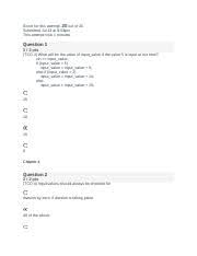 Maybe you would like to learn more about one of these? Programming Week 2 Docx Knowledge Check Week 2 Tco 4 What Will Be The Value Of Input Value If The Value 0 Is Input At Run Time Cin Input Value Course Hero